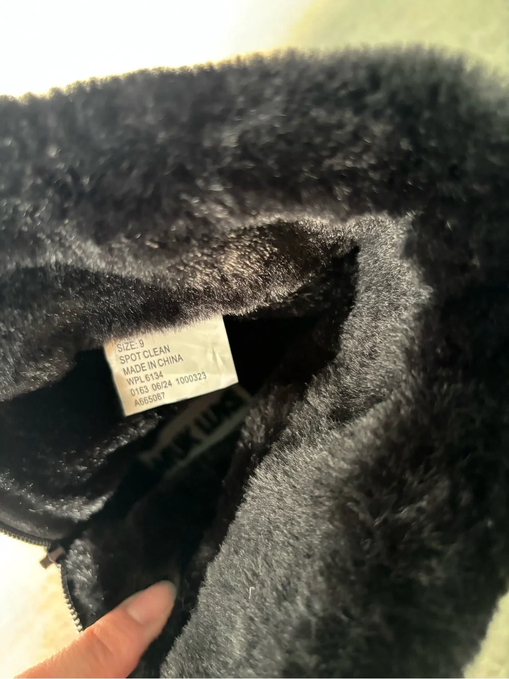 Muk Luks Black Faux Fur Cuff Ankle Boots